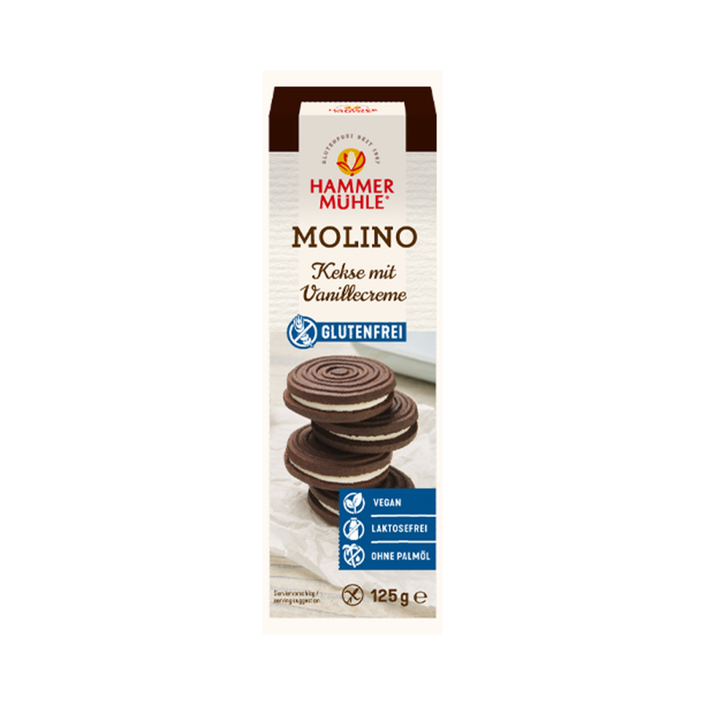 Hammermühle Molino-Kekse mit Vanillecreme 125g