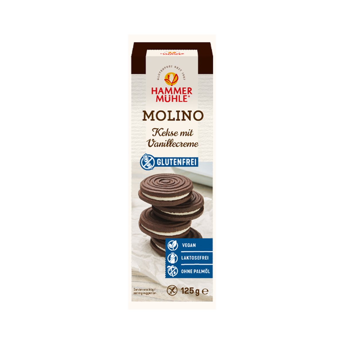 Hammermühle Molino-Kekse mit Vanillecreme 125g