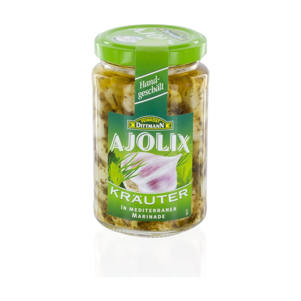 Feinkost Dittmann Ajolix Knoblauch in Kräutermarinade 230g