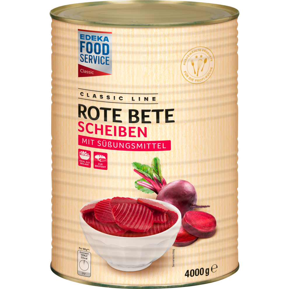 EDEKA Foodservice Classic Rote Bete Scheiben 4000g