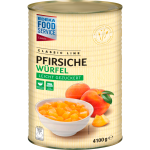 EDEKA Foodservice Classic Pfirsiche gewürfelt leicht gezuckert 4100g