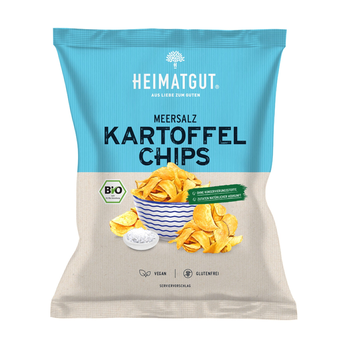 Bio Heimatgut Kartoffel Chips Meersalz 125g