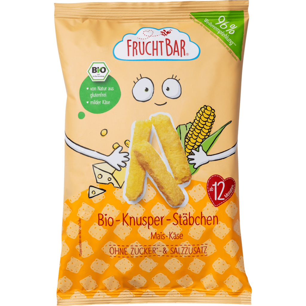 Bio Fruchtbar Knusper-Stäbchen Mais-Käse 30g