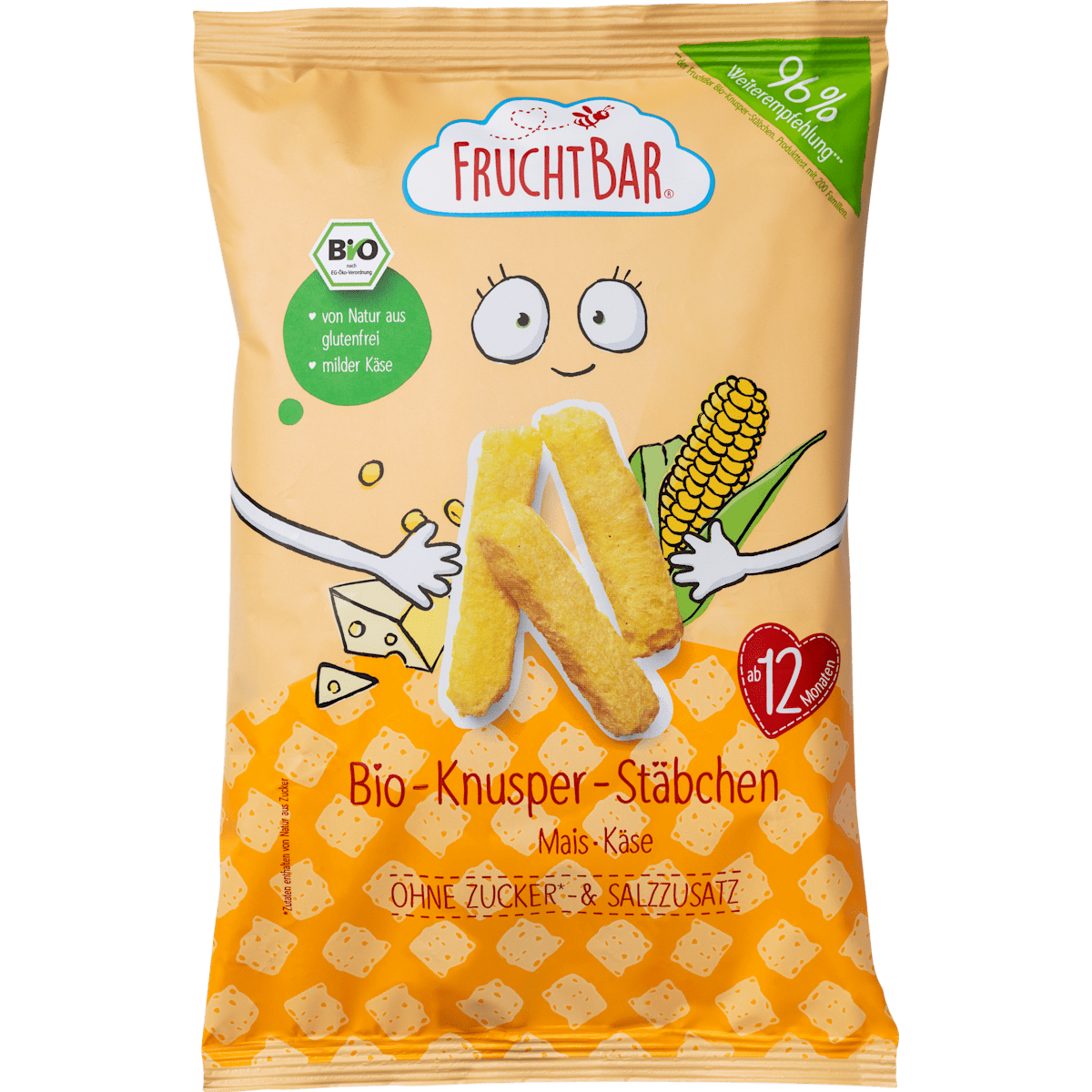 Bio Fruchtbar Knusper-Stäbchen Mais-Käse 30g