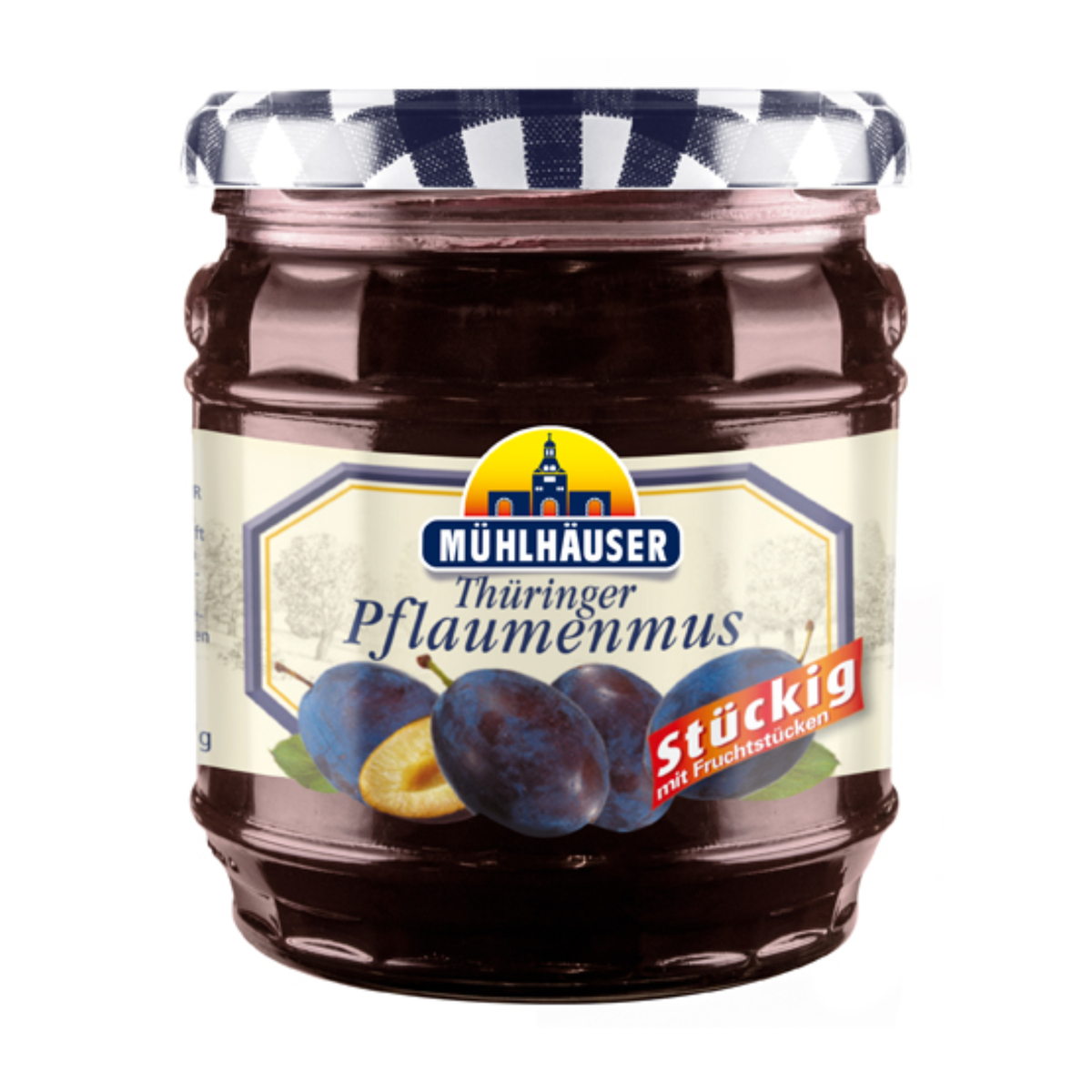 Mühlhäuser Original Thüringer Pflaumenmus stückig 450g