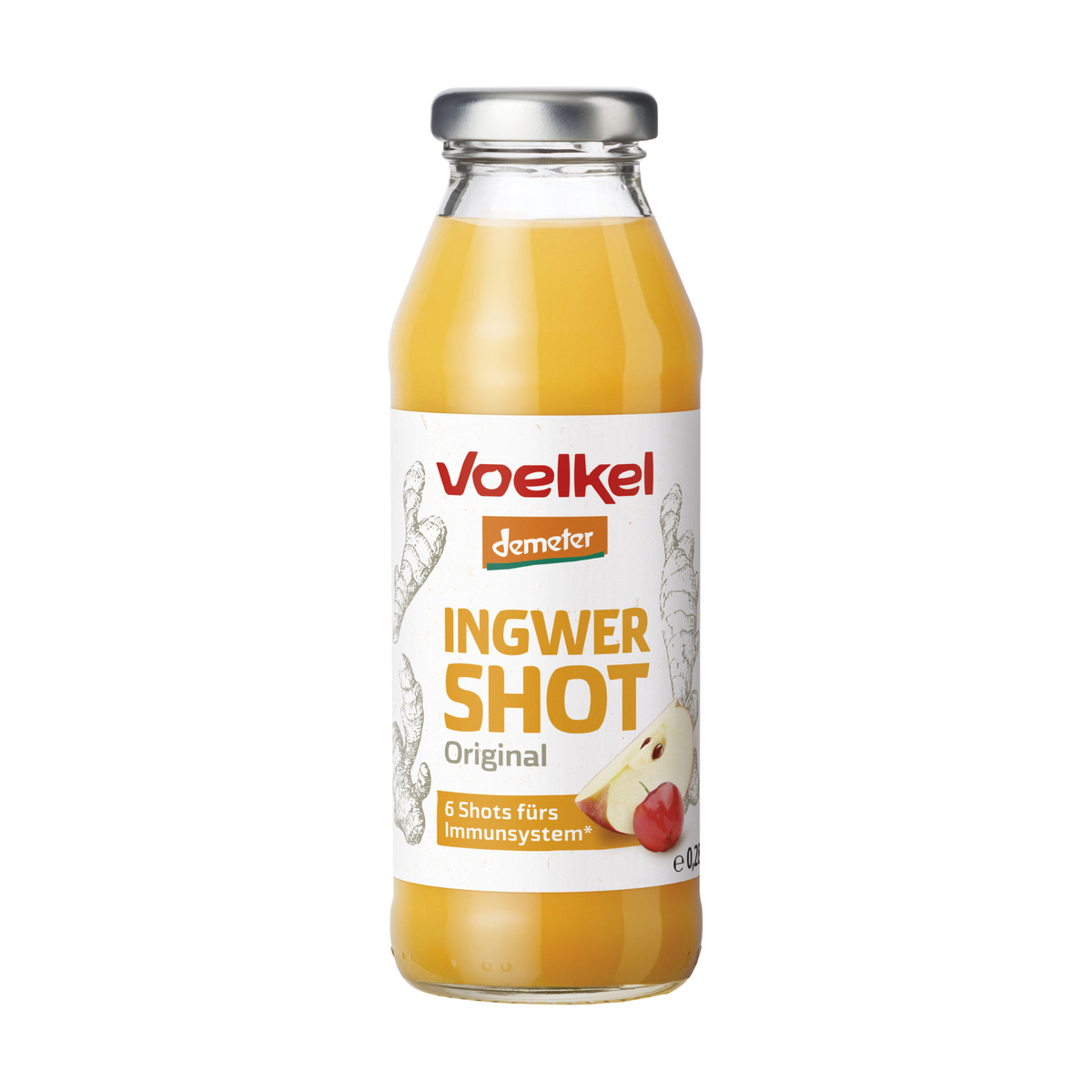 Demeter Voelkel Ingwer Shot mit Apfelsaft 0,28l EW