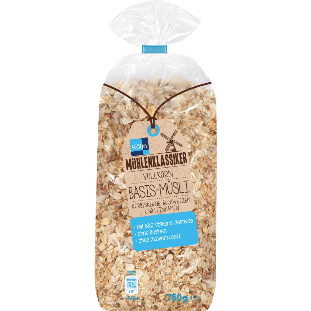 Mühlenklassiker Vollkorn Basis-Müsli 750g