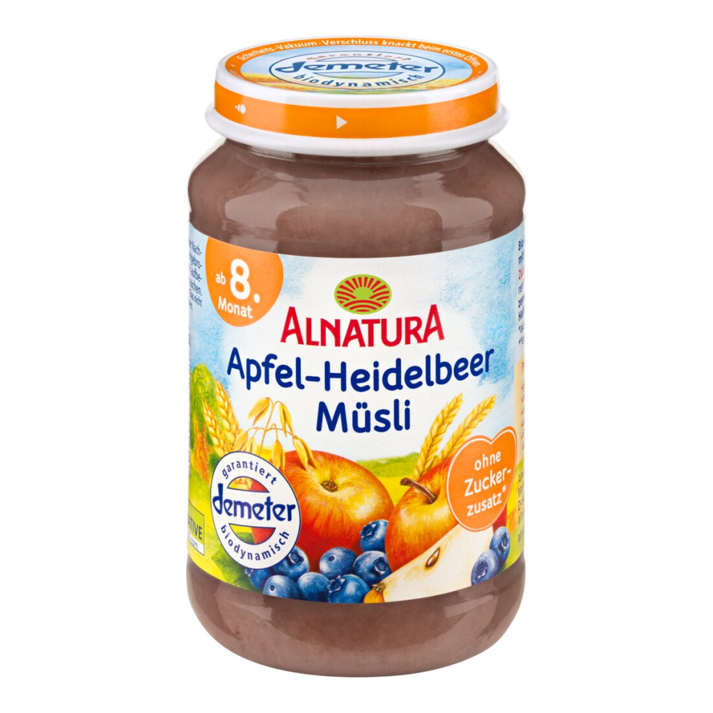 Demeter Alnatura Apfel-Heidelbeer-Müsli ab 8.Monat 190g