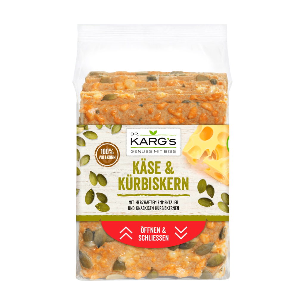 Dr.Karg Käse&Kürbiskern Knäckebrot 200g
