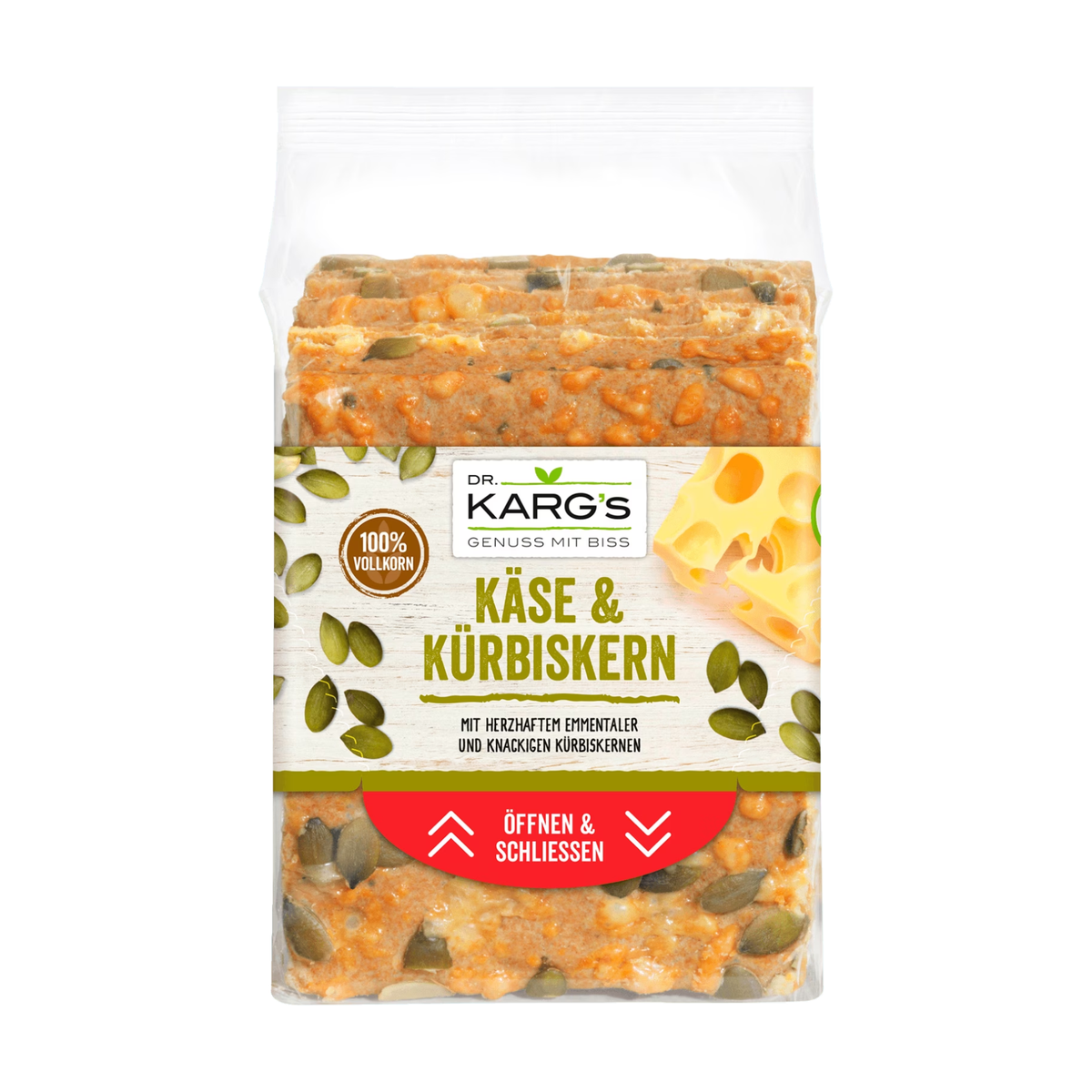 Dr.Karg Käse&Kürbiskern Knäckebrot 200g