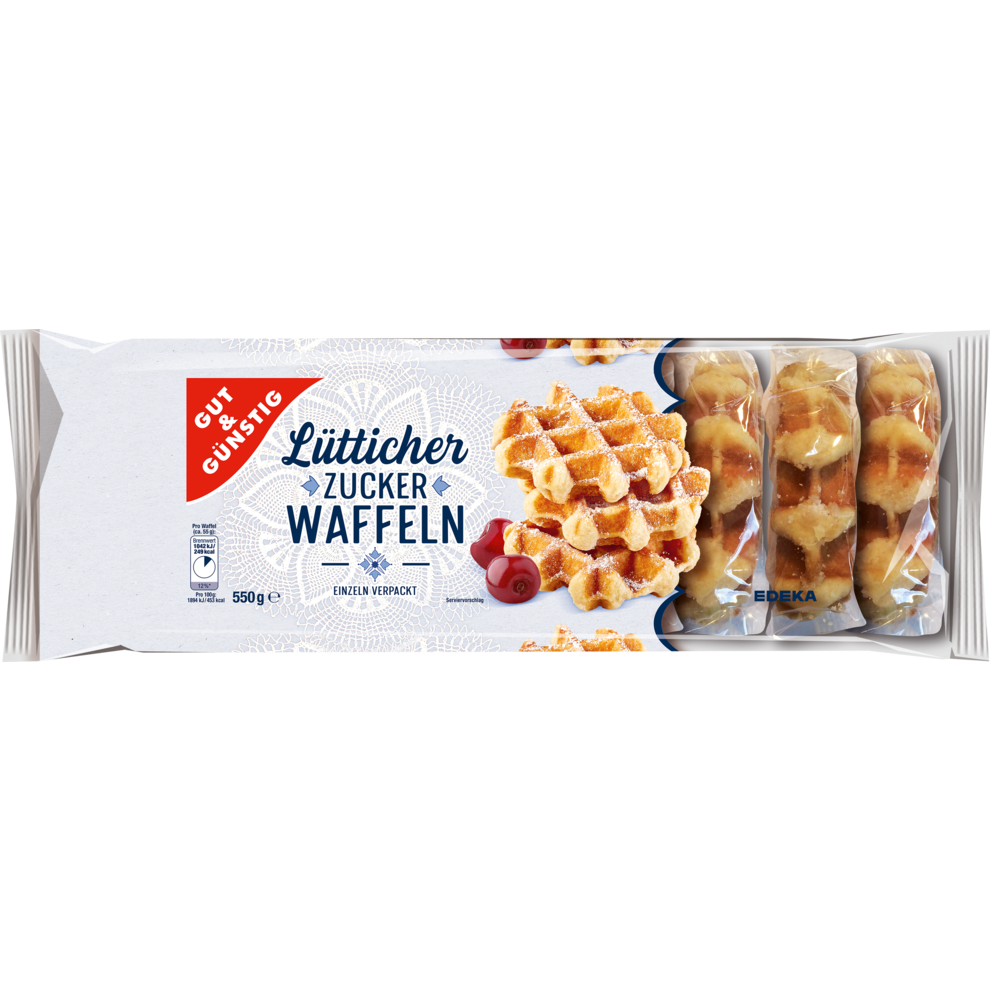 GUT&GÜNSTIG Lütticher Zuckerwaffeln 550g