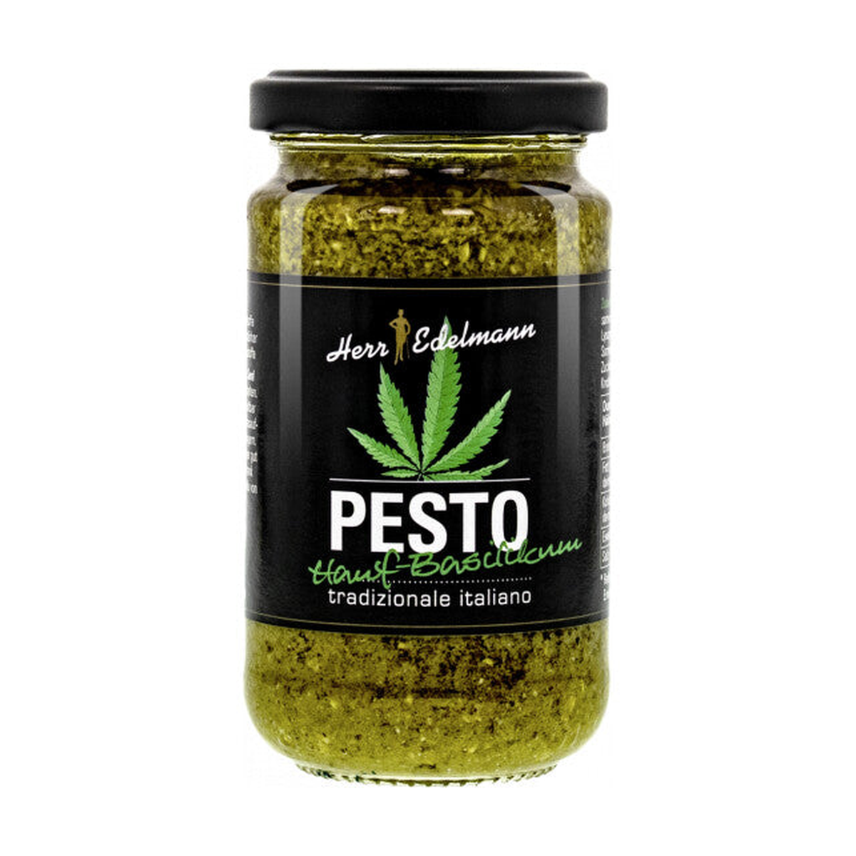 Herr Edelmann Basilikumpesto mit Hanfsamen 190g