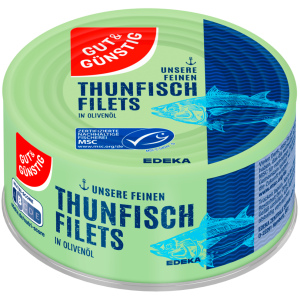 MSC GUT&GÜNSTIG Thunfischfilets in Olivenöl 185g