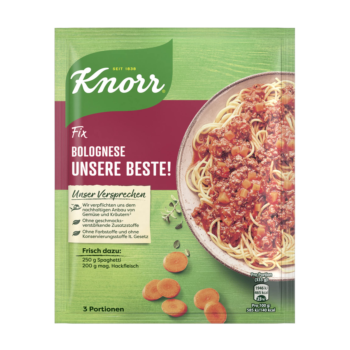 Knorr Fix Bolognese Unsere Beste! 38g