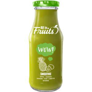 All in Fruits Smoothie Wow Apfel Ananas Kiwi Baobab 250ml