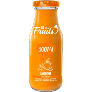 All in Fruits Smoothie Boom Orange Aprikose Ananas Ingwer 250ml