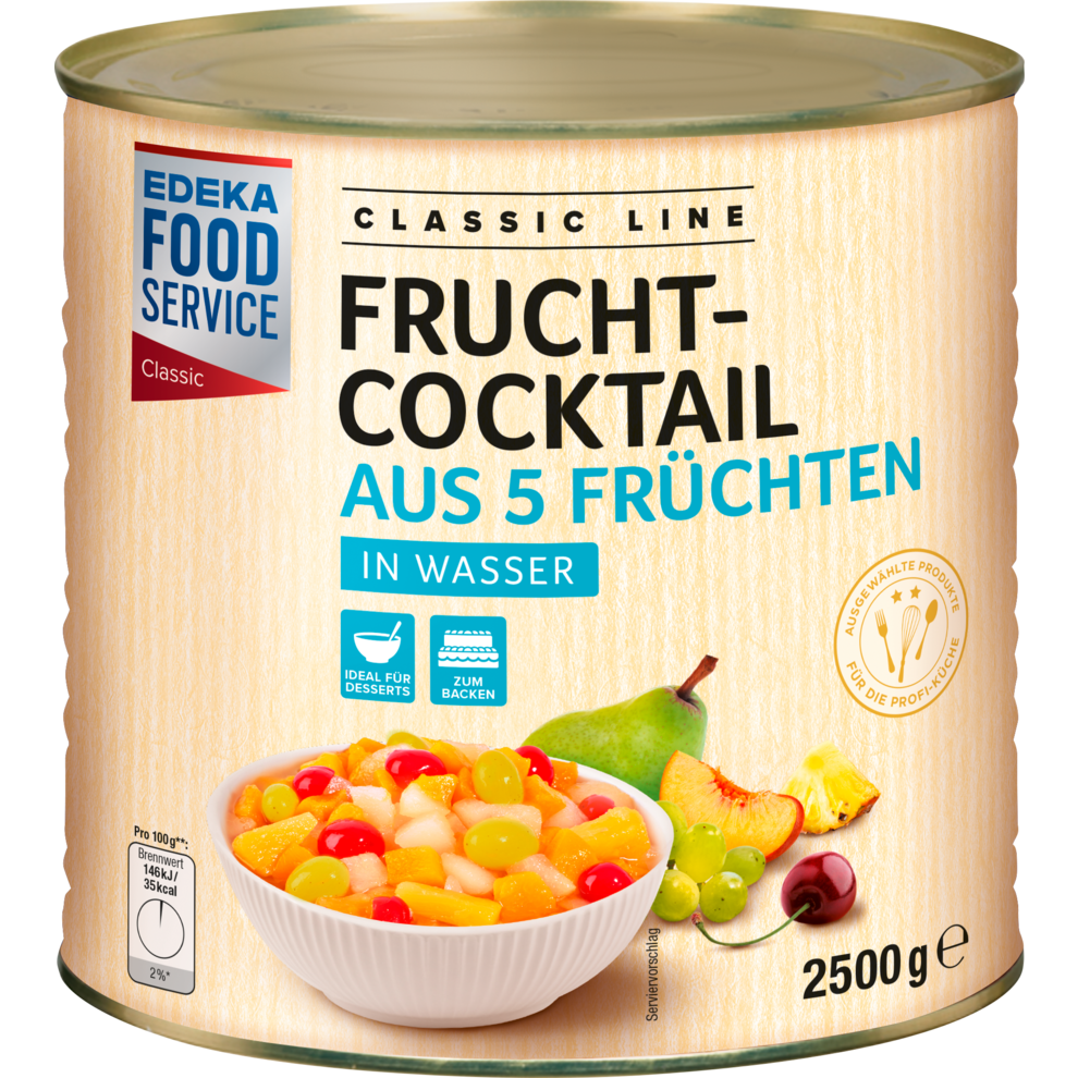 EDEKA Фудсервис классический 5-Fruchtcocktail, вода 2500g