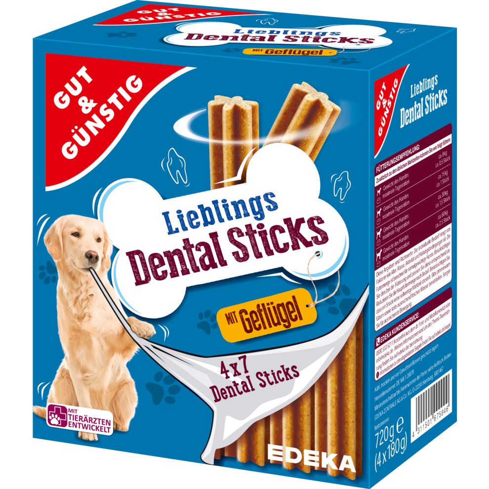 GUT&GÜNSTIG Dental Sticks Multipack 4x180g