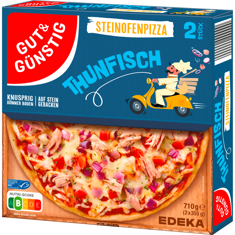 MSC GUT&GÜNSTIG Steinofenpizza Thunfisch 2x355g