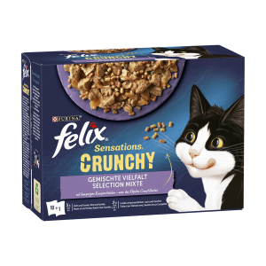 Felix Sensations Crunchy Geschmacksvielfalt mit Gemüse 10x85g+40g