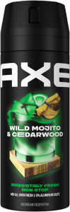 Axe Deo Bodyspray Wild Green Mojito&Cedarwood ohne Aluminiumsalze 150ml