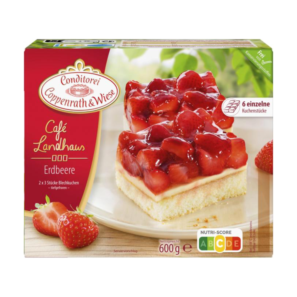 Coppenrath&Wiese Cafeteria fein&sahnig Erdbeer Blechkuchen 600g