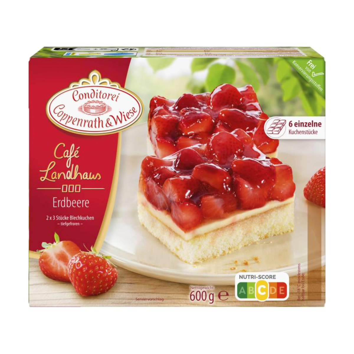 Coppenrath&Wiese Cafeteria fein&sahnig Erdbeer Blechkuchen 600g