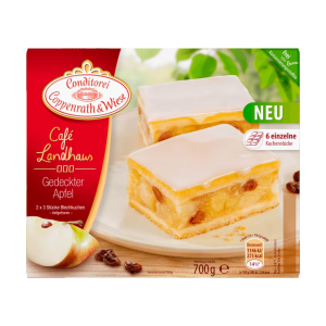 Coppenrath&Wiese Cafeteria fein&sahnig Gedeckter Apfel Blechkuchen 6ST 700g