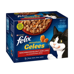 Felix Sensations Gelee Geschmacksvielfalt vom Land 12x85g