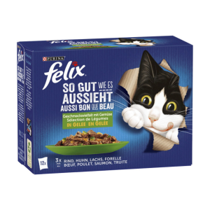 Felix so gut wie es aussieht Gelee Geschmacksvielfalt mit Gemüse 12x85g