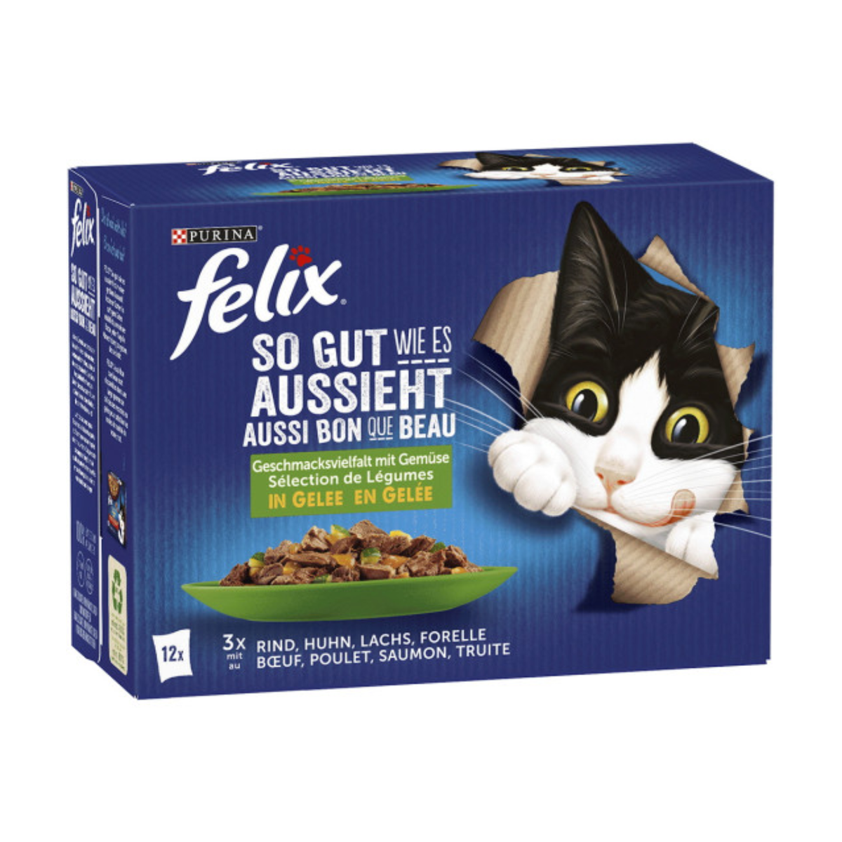 Felix so gut wie es aussieht Gelee Geschmacksvielfalt mit Gemüse 12x85g