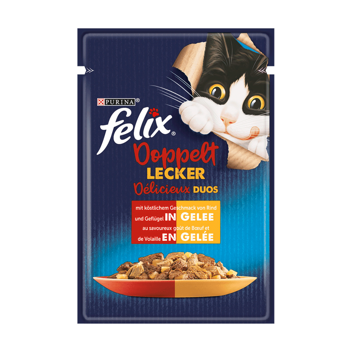 Felix Doppelt Lecker Gelee Rind&Geflügel 85g