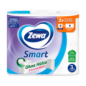 Zewa Smart Toilettenpapier 3-lagig weiß 4x300BL
