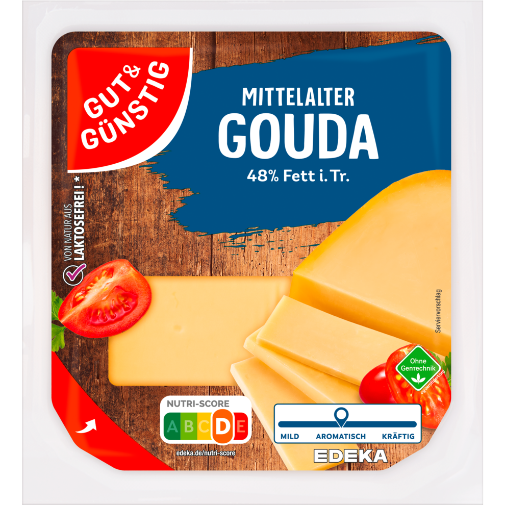 GUT&GÜNSTIG Gouda mittelalt 48% 450g VLOG