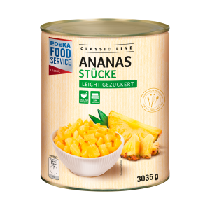 EDEKA Foodservice Classic Ananas Stücke leicht gezuckert 3035g