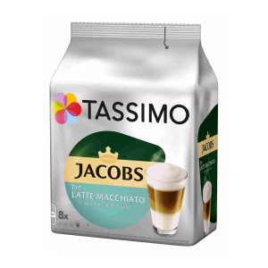 Tassimo Jacobs Kaffeekapseln Latte Macchiato Typ weniger süß 8+8ST 220g