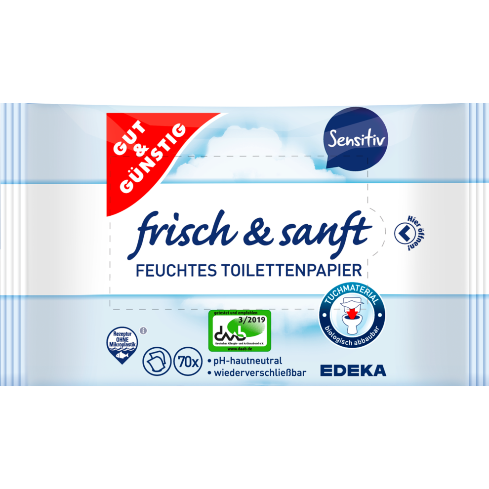GUT&GÜNSTIG Toilettenpapier Sensitiv Doppelpack 2x70ST