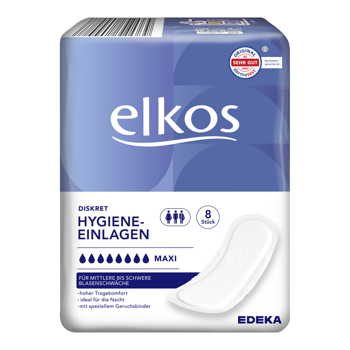 EDEKA elkos Hygiene-Einlagen Maxi 8ST