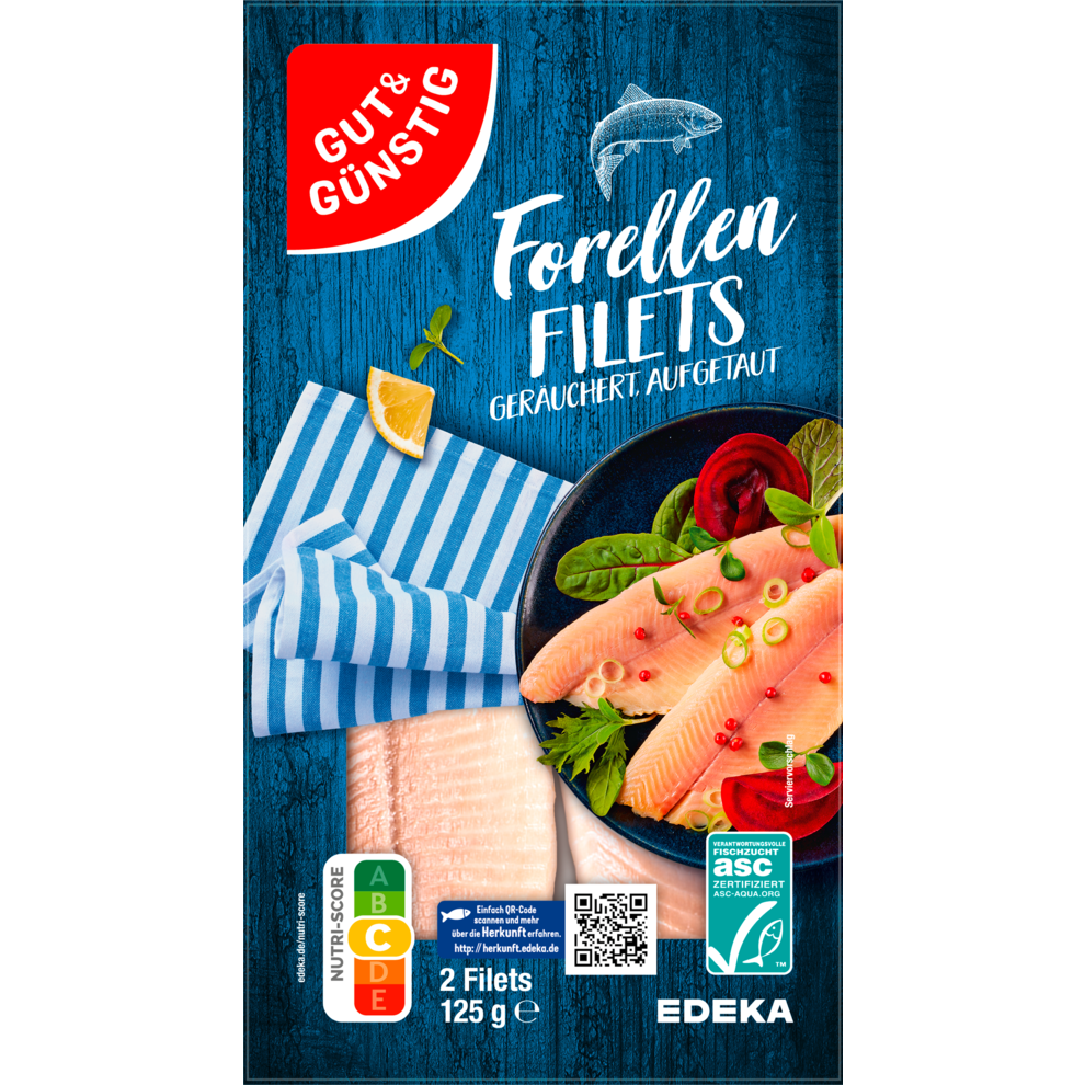 ASC GUT&GÜNSTIG Forellenfilets Natur 125g