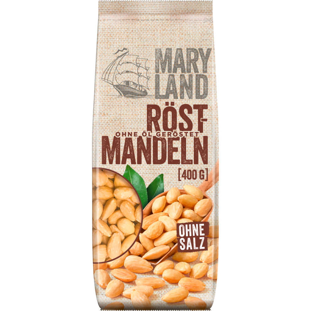 Maryland Röst-Mandeln ohne Öl geröstet 400g