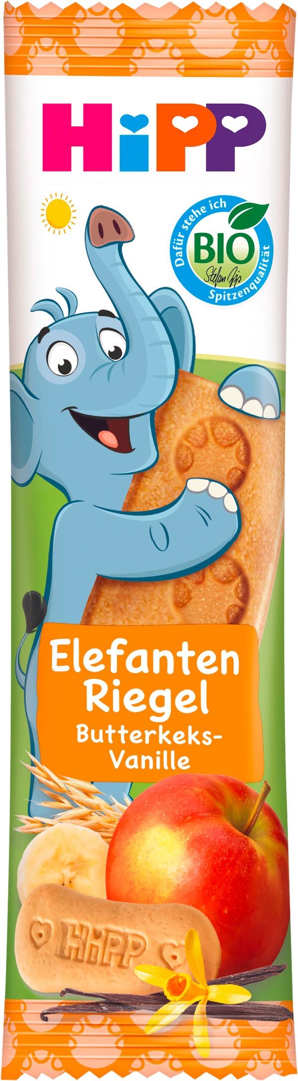 Bio Hipp Müesli-Freund Elefant Butterkeks in Apfel-Vanille ab 1+ 20g