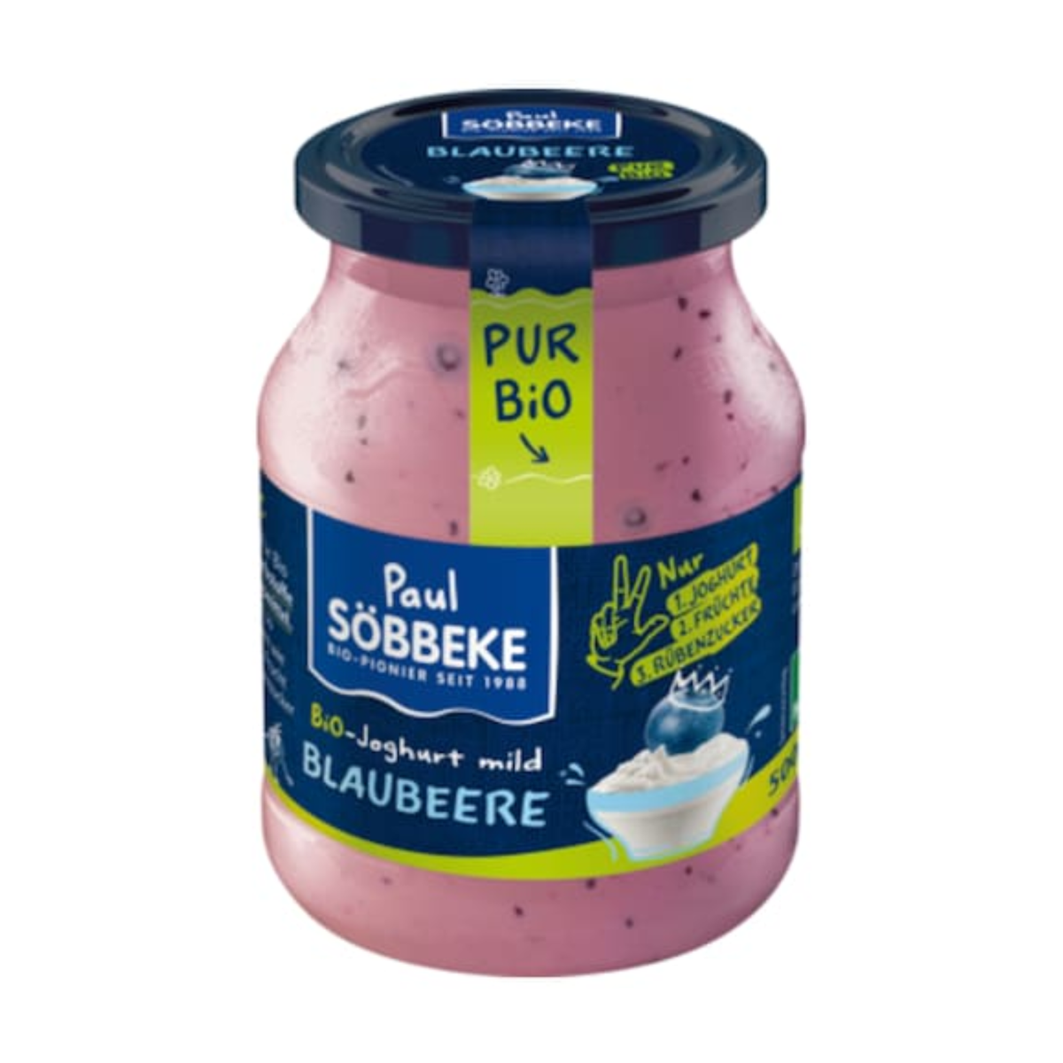 Bio Söbbeke Pur Bio Joghurt Blaubeere 3,8% 500g MW