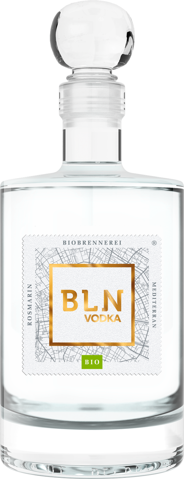 Bio Gourmetspirits BLN Berlin Vodka mit Rosmarin - No Sugar Added 40% 0,5l