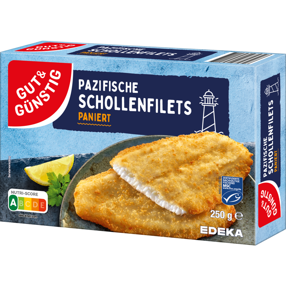 MSC GUT&GÜNSTIG Pazifische Schollenfilets in Knusperpanade 250g
