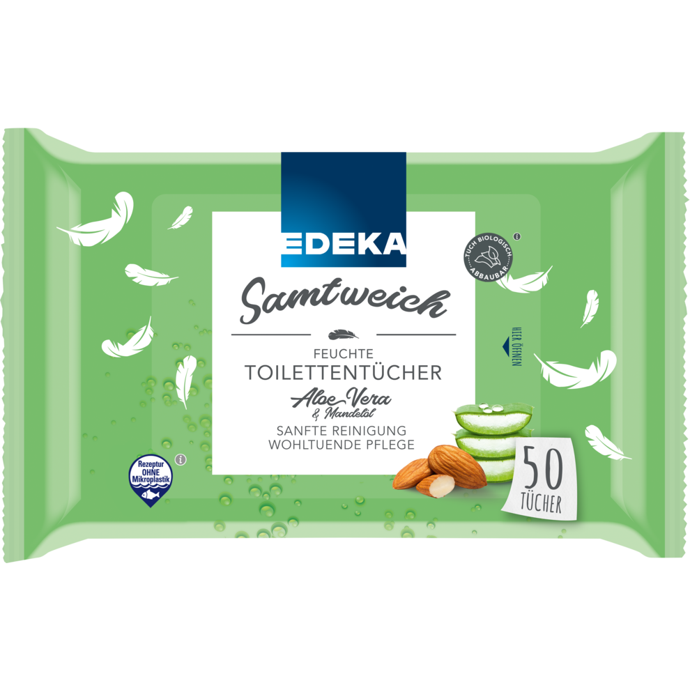EDEKA Feuchtes Toilettenpapier Aloe Vera & Mandelöl 50ST