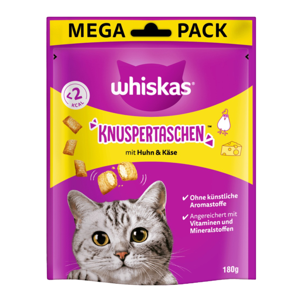 Whiskas Knuspertaschen mit Huhn und Käse 180g