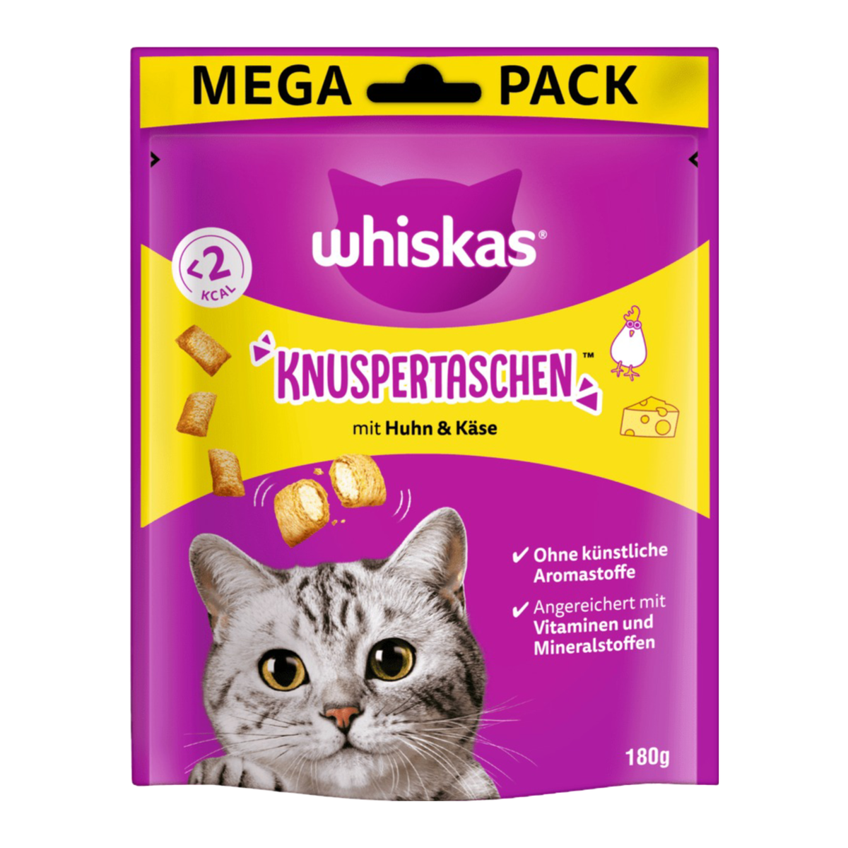 Whiskas Knuspertaschen mit Huhn und Käse 180g