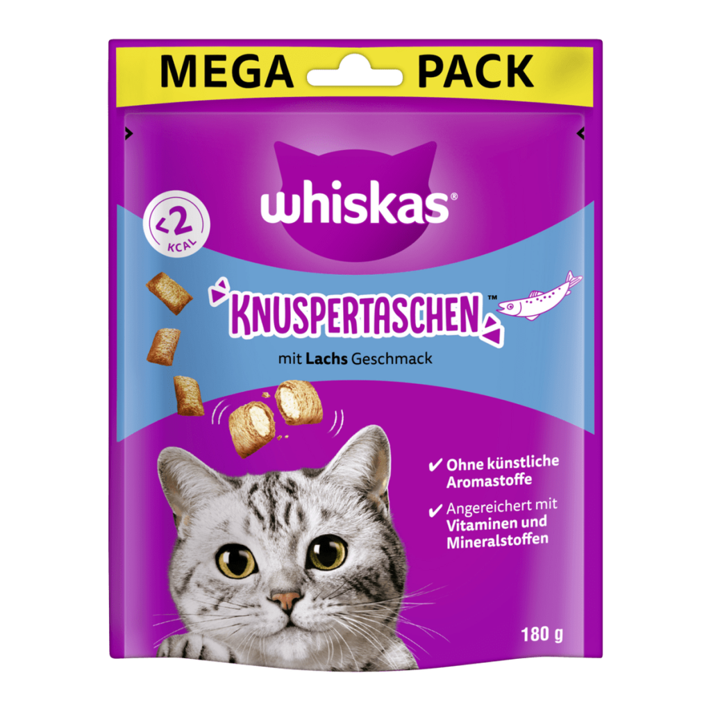 Whiskas Knuspertaschen mit Lachs 180g