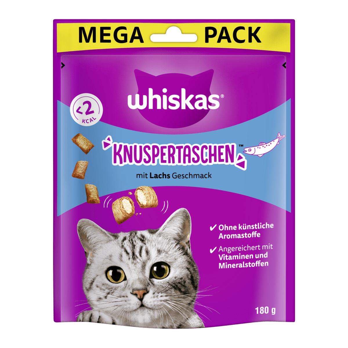 Whiskas Knuspertaschen mit Lachs 180g