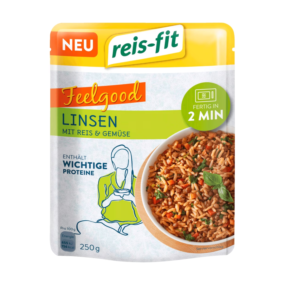 Reis-Fit Linsen mit Gemüse&Reis 250g
